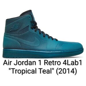 Jordan 1 Retro 4Lab1 Rare Tropical Teal (2014) Mens 10 Womens 11.5 EUC